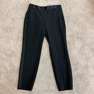 Zara Black tuxedo trouser dress pants Sz L NWOT